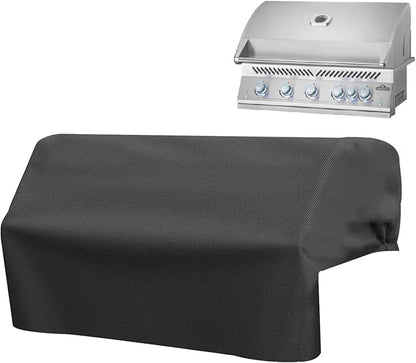 Built-in Grill Cover for Napoleon 38 inch 700 Series Built-in Gas Grills, 600D Heavy Duty PU Material Wateproof Island BBQ GrillTop Cover, Outdoor Kitchen Grill Head Accessory
