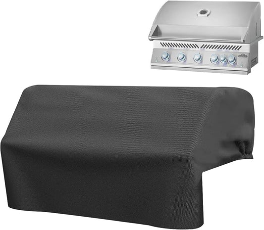 Built-in Grill Cover for Napoleon 38 inch 700 Series Built-in Gas Grills, 600D Heavy Duty PU Material Wateproof Island BBQ GrillTop Cover, Outdoor Kitchen Grill Head Accessory