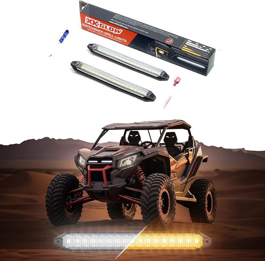 XK Glow 6 Inch Switchback Grill Light with Start-up Animation and Sequential Turn Signals, Vehicle Accent Light