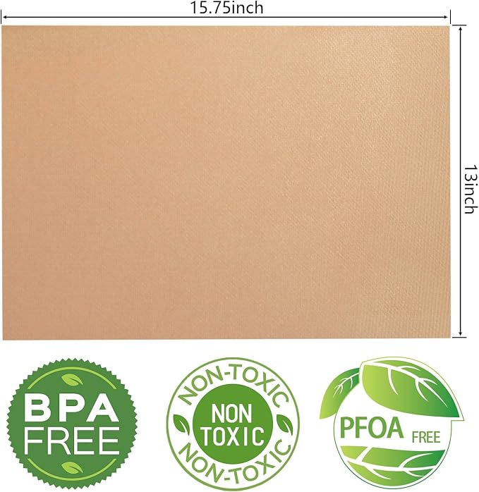 Copper Grill Mats for Gas Grill, Set of 7, 15.75 x 13 Inch | Non-Stick Copper Sheets for Outdoor Grill Cooking and Grilling