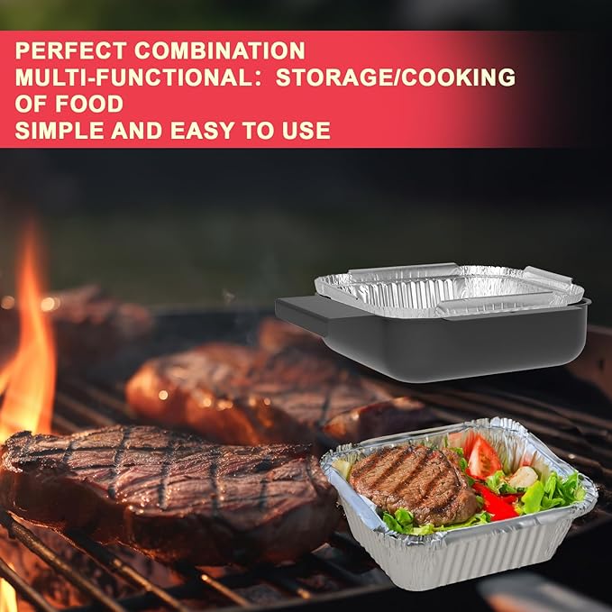 Universal Grease Tray with 10PCS Aluminum Drip Liners for Royal 5/6 Burner Gourmet Propane Gas Grills, Replacement Parts for Royal 5401T GA5403B GA5403C GA5404G GA5404H GA6402B GA6402C GA6402H GA6402S