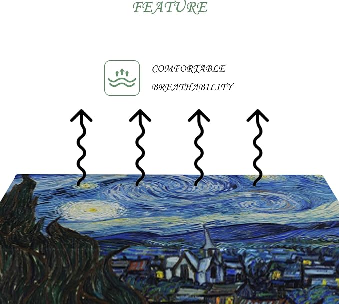60x84 Inch Van GOG Rectangle Tablecloth Oil Painting The Starry Night Table Cloth Abstract Art Washable Durable Table Cover for Dining Garden Atelier BBQ Home Decor