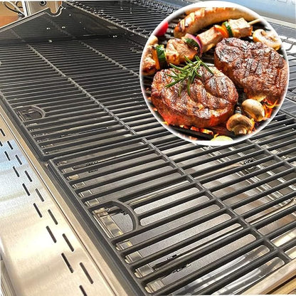 17 Inch Cast Iron Grill Grates for Nexgrill 6 Burner 720-0896 720-0896B 720-0896X, 17" Grill Grates for Nexgrill Deluxe 6 Burner Grill Replacement Parts 720-0896E 720-0898 720-0896C 720-0896CP