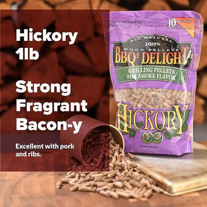 BBQr's Delight Wood Smoking Pellets - Super Smoker Variety Value Pack - 1 Lb. Bag - Apple, Hickory, Mesquite, Cherry, and Pecan