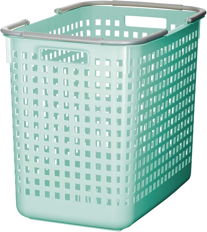 Like-it │SCB-5 │Daily use inside or outside. Movable handles make it easy to carry around. | Portable large basket for kitchen, laundry and kids room. | 18.7 x 12.2 x 15.47" | Mint blue | 10.57 gal