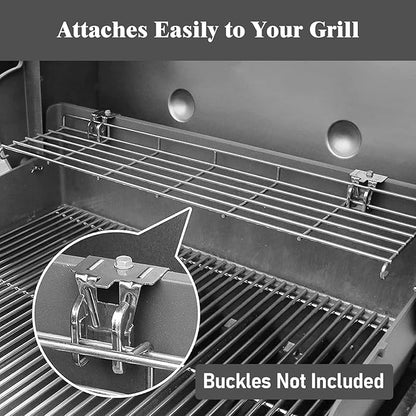 Uniflasy Stainless Steel Warming Rack Compatible with Weber Genesis II 300 Series, Replacement Upper Grill Rack for E-310 E-315 E-330 E-335 S-310 S-335 Gas Grills, Replaces 66044