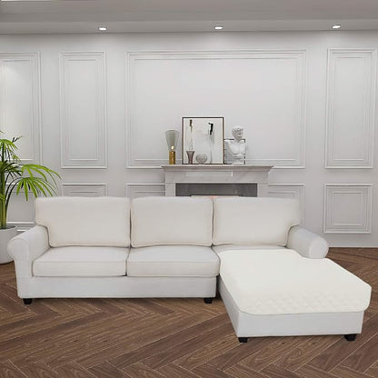 Easy-Going Sectional Couch Covers for Dogs L Shape Sofa Cover Reversible Sofa Slipcover Chaise Lounge Cover Furniture Protector Cover for Pets Dog Cat (42 x 52inches, Ivory/Ivory) | Soft Sofa Slipcover For Dogs, Fits Left/Right Chaise Lounge Protector,...