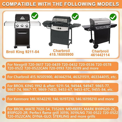 DHLG-12 Igniter 2 Outlets Universal Tact Push Button Igniter Kit for CharBroil Igniter Replacement, Nexgrill, Kenmore, Broil-Mate, Broil King, Jenn Air, Master Chef, etc., DHLG-12T igniter,AAA Battery