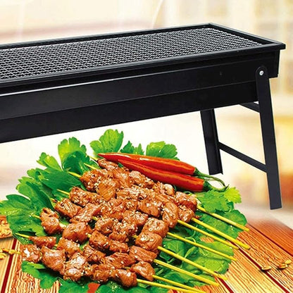 Portable Charcoal Grill Stainless Steel BBQ Grill Folding Lightweight Camping Outdoor Barbecue Grill for Picnics Garden Cooking,A-1
