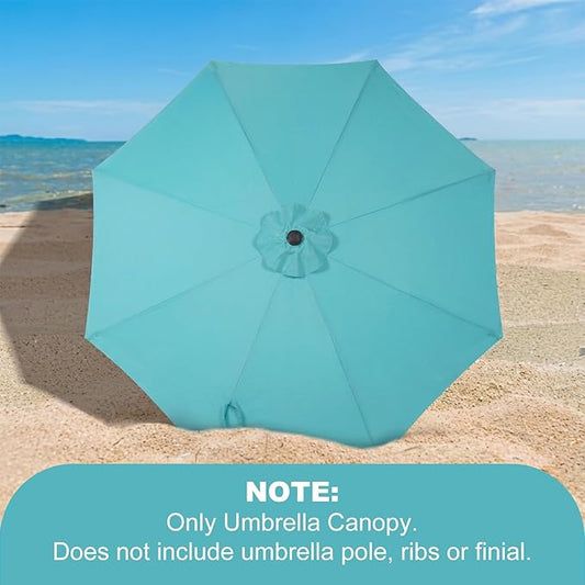 BPS Patio Umbrella Replacement Canopy for 10 ft 8 Ribs Table Umbrella, Outdoor Umbrella Replacement for Market Parasol, Canopy Only