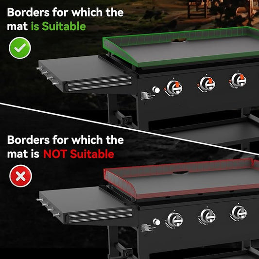 Silicone Griddle Cover for Blackstone - 22 Inch Full-Edge Covered Heavy Duty Food-Grade Silicone Griddle Mat for Blackstone Accessories, Protects Grill from Dirt and Rust