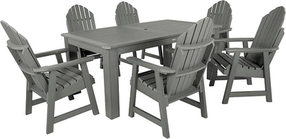 highwood Hamilton Adirondack 7pc Dining Set 72" x 42", Coastal Teak