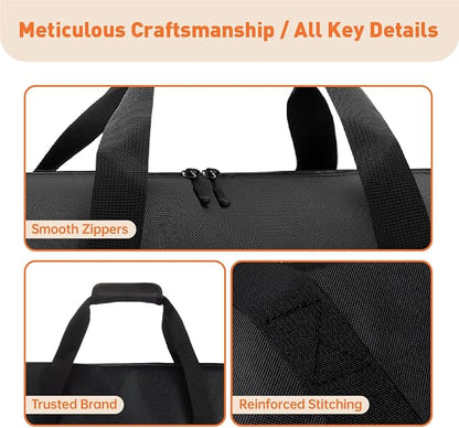 Heavy Duty 1680D Full-Size Griddle Carry Bag Compatible with Weber Spirit 300 Series, Weber Genesis 300 Series, Blackstone and Camp Chef Griddle Top 27" L x 2" W x 19" H