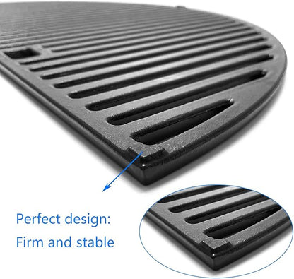 24" Cast Iron Heavy Duty Half-Moon Grates for BGE, Big Green Egg XL, Weber Summit Kamado E6, S6 Joe Big Joe I, II III Smokers 24" Charcoal Grill and Fire Pit 24" Grill Grid