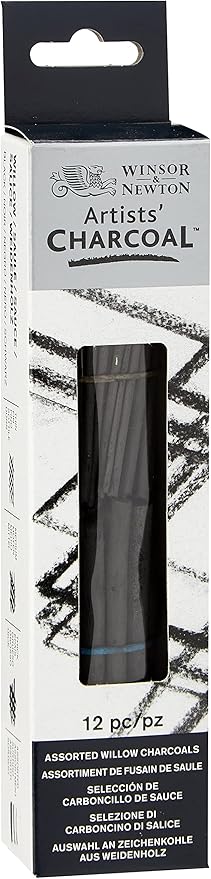 Winsor & Newton Artists' Willow Charcoal, Assorted, Box of 12