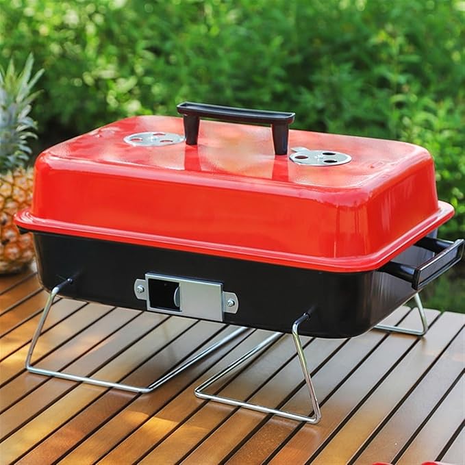 ALLC Charcoal Grills Portable Covered Barbecue Grill Simple Stew Multi Functional Household Barbecue Grill Outdoor Portable Barbecue Grill Barbecue Grill for Garden Outdoor Cooking