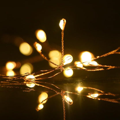 Dailyart 200 Led Fairy Lights - 16.4FT Battery Operated String Lights with Remote, 8 Modes, Waterproof for Bedroom, Christmas Tree & Wreath Decoration (Pack of 2)
