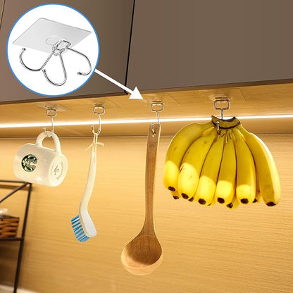Antimbee All-Purpose Large Adhesive Hooks, 20-Pack Wreath Hangers, Heavy Duty Hooks 37 lb(Max), Adhesive Wall Hanger fit Home, Bathroom, Kitchen, Office and Outdoor