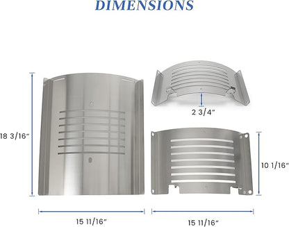 PB1285KC Flame Broiler Kit for Pit Boss Platinum KC Combo and Charleston 1020 Combo Series Pellet Grills, Heat Diffuser Replacement Parts for PB1020NX, Includes Main Plate and Slide Cover