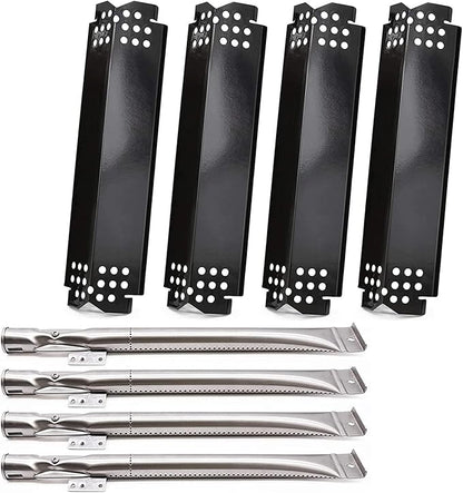 Criditpid Grill Replacement Parts for Nexgrill 4 Burner 720-0830H 720-0783E 720-0830A, 5 Burner 720-0888 720-0888N, 4-Pack Grill Heat Plate Shields and Burners for Nexgrill Replacement Parts 4 Burner