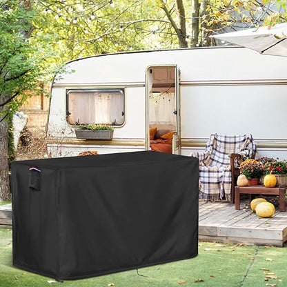 Outdoor Grill Table Cover for Royal Gourmet PC3404S Rolling Dining Table, Waterproof Cart Cover for BBQ Kitchen Food Prep Table Cart,Black-46''L x 25''W x 39''H