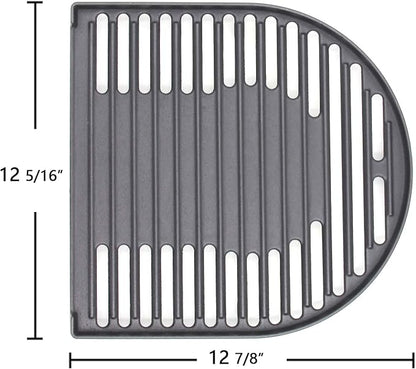 Hongso Matte Cast Iron Cooking Grate for Coleman Roadtrip Swaptop Grills LX LXE LXX, Non-Stick Camping Grill Grid, Half Grate of Coleman Roadtrip Parts, PCB012
