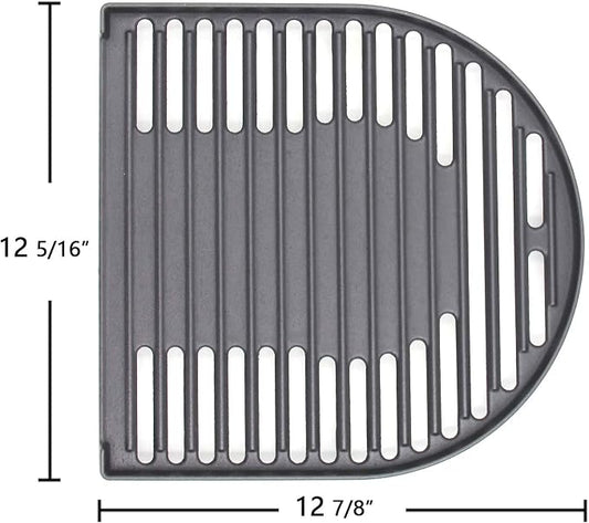 Hongso Matte Cast Iron Cooking Grate for Coleman Roadtrip Swaptop Grills LX LXE LXX, Non-Stick Camping Grill Grid, Half Grate of Coleman Roadtrip Parts, PCB012