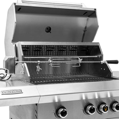 BBQGUYS Victory Rotisserie Kit for 3-Burner Gas Grill - BBQ-VCT3BSB-RTS