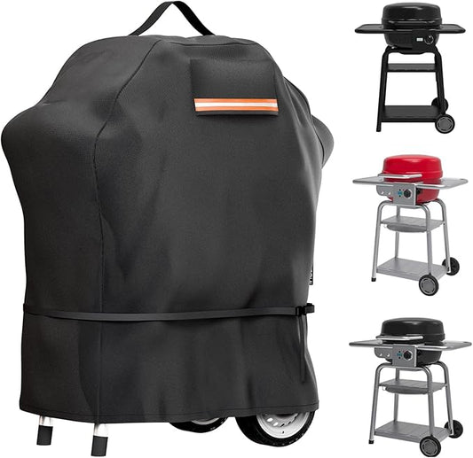 EVRBUL Grill Cover Compatible with Char-Broil Patio Bistro PRO, Waterproof Heavy Duty 420D Grill Cover, Small BBQ Cover with Air Vent Windproof Straps 33" L x 25" W x 38" H