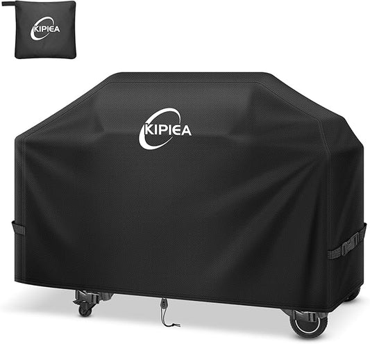 Kipiea Heavy Duty Grill Cover for Traeger Ironwood XL/Timberline XL, 600D Oxford Wood Pellet Smoker Covers Waterproof & Windproof, Pellet BBQ Grill Cover for Outside Anti-UV, No Tear, No Fading