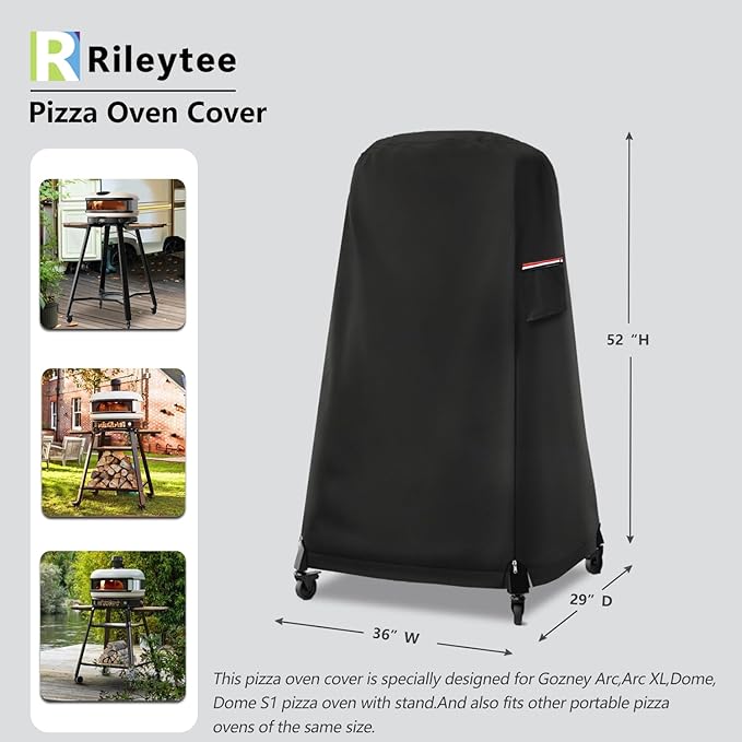Pizza Oven Cover for Gozney Arc,Arc XL,Dome,Dome S1 Pizza Oven with Stand,Outdoor Heavy Duty 600D Waterproof Dustproof Pizza Oven Cover