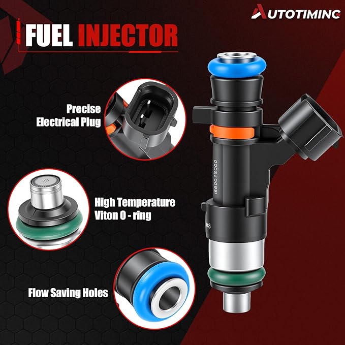 Fuel Injectors Set of 6 Compatible with Nissan 2012-2021 NV1500 NV2500 NV3500 2005-2019 Frontier 2005-2015 Xterra 2005-2012 Pathfinder Equator 4.0L Replace 0280158007