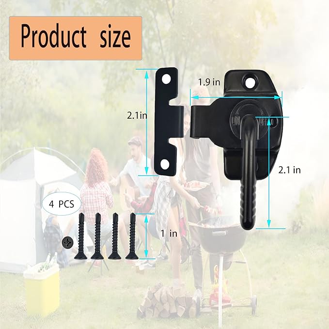 Smoker Door Latch for Pit Boss 1077, Replacement Parts Latch Kits for Pit Boss Pro Series II 4 / Pitboss PBV4PS2/10739 /Cuisinart/Masterbuilt Electric Smoker,pit boss pro series parts