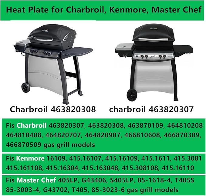 Hongso 27 inch Porcelain Heat Plate for Charbroil 463820307 463820308 463870109 464810208 464810408 464820707 464820907, Kenmore 16109, Replacement Parts for Master Chef 405LP Grill Model G434-0005-W1