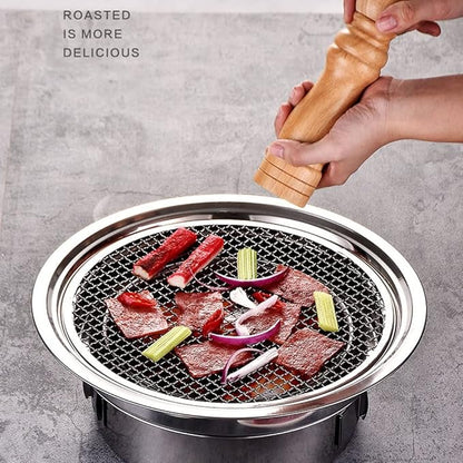 Portable Charcoal BBQ Grill Smoker Barbecue Grill Outdoor Stainless Steel BBQ Camping Grill Outdoor Grill Set of Tools for Picnic, Backyard Cooking, Travel Grill Accessories ( Color : E , Size : 35cm