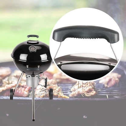 Amig - Fireplus Portable Charcoal or Firewood Barbecue | Round Barbecue with Lid and Wheels | Ventilation System and Ash Deposit | Steel Grill | 68.8 x 64 x 100 cm
