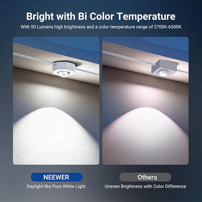 NEEWER 48ft Permanent Outdoor Lights for House Decor, Smart AI RGB IC CW Outside Eaves String Christmas Lighting, 30 LED Lights, App Control 50+ Scenes IP65 Waterproof, Compatible with Alexa, NR02