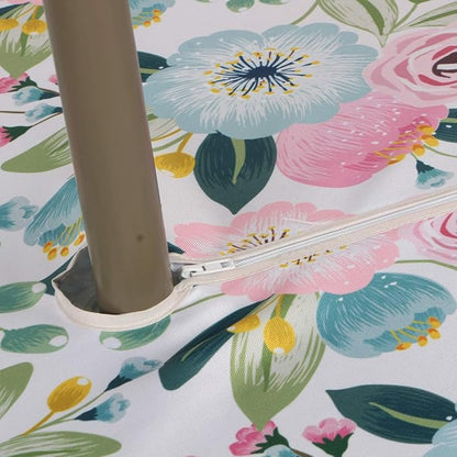 EHouseHome Outdoor Indoor 60inch Round Tablecloth with Umbrella Hole and Zipper, Waterproof Zippered Patio Cloths, Spring/Summer Table Covers for Backyard Circular Table/BBQs/Picnic