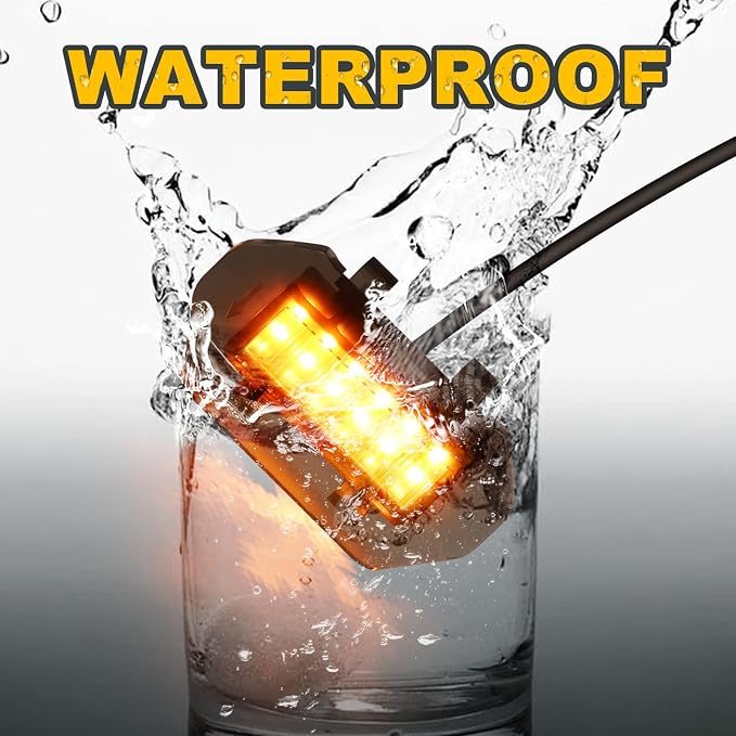Amber Led Grill Grille Lights for 2024 2025 2026 Jeep Wrangler JL Jlu Sport | 6 in 1 upgraded Oem Jl Jlu grills light assembly