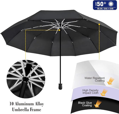 XLINGZA UPF 50+ Beach Umbrella with Adjustable Universal Clamp