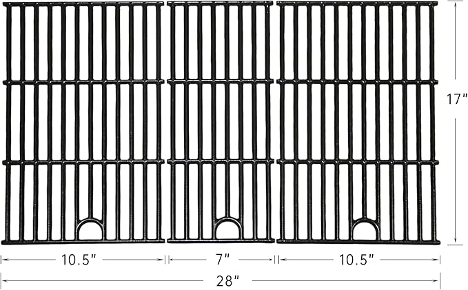 Hongso 17" Grill Grates Replacement Parts for Charbroil Performance 5 Burner 463448021 463450022 463455021 463449021 Models, Original P/N G426-0005-W1 G426-0004-W1