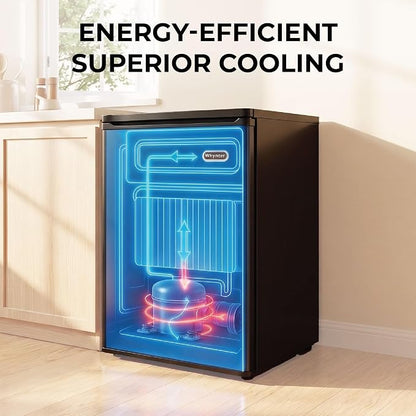 Whynter CUF-301BK 3 cu. ft Energy Star Upright Freezer with Lock – Black | Adjustable Thermostat and Security Lock, Energy Star Rated, Reversible Door, Adds Compact Frozen Storage at Home