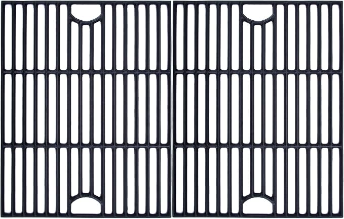 GGC 17 Inch Grill Grates Replacement for Nexgrill 4&5 Burner 720-0830H 720-0783E 720-0670A 720-888N, Kenmore 41516106210, Charbroil 463241113, 2PCS Cast Iron Cooking Grates(17" x 13 1/4" Each)
