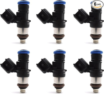 HiSport Fuel Injectors 0280158091 6PCS Compatible with FORD LINCOLN MAZDA 3.5L 3.7L V6 2007-2011 Replacement FJ1000 67606 7T4E-C5A 7T4Z-9F593-CA 0280158077