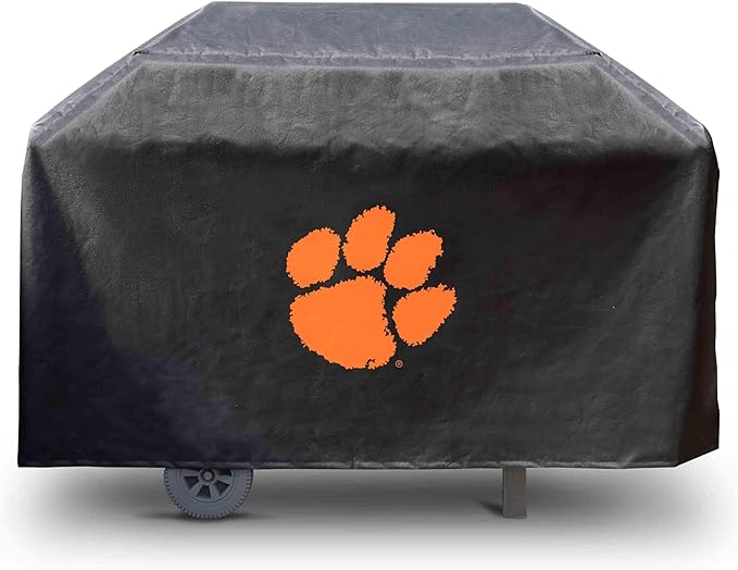 FANMATS 41199 Clemson Rectangular Grill Cover - Fits 3 and 4 Burner Grills - 68in x 21in x 35in