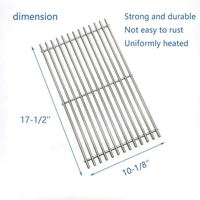 17.5" Stainless Steel Cooking Grates Replacement Parts for Weber Spirit 200 Series Spirit E-210 S-215 S-210 E-220 S-220 Gas Grill Grids 7637 67022