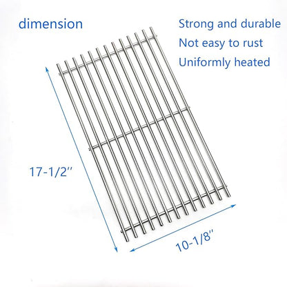 17.5" Stainless Steel Cooking Grates Replacement Parts for Weber Spirit 200 Series Spirit E-210 S-215 S-210 E-220 S-220 Gas Grill Grids 7637 67022
