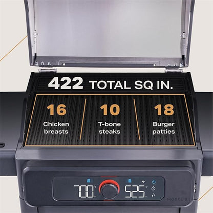 Current® Model G Dual Zone Grill, Smart Electric Outdoor Grill with 200-700°F Range for Searing & Roasting, Digital Precision, Independent Heat Zones, Apartment-Friendly & Weather-Resistant, Moon Dust
