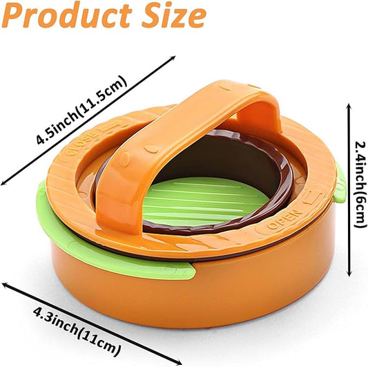 2 Pack 3-in-1 Non-Stick Hamburger Patty Maker, Burger Press for Stuffed Burgers, Beef & Veggie Patties, Kitchen Tool for Barbecue & Grilling