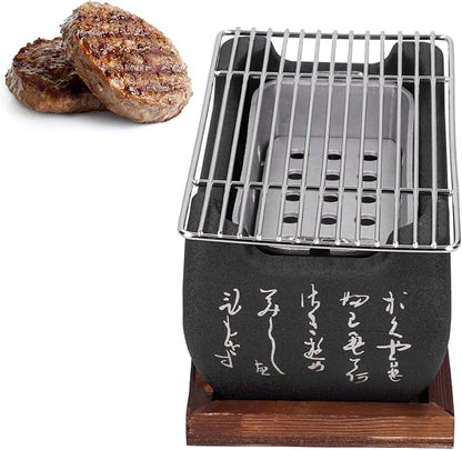 Japanese Grill, BBQ Grill Food Charcoal Stove for Household Barbecue Tool, Japanese Charcoal Grill Kit